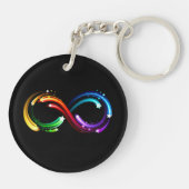 Oneindigheidssymbool van regenboogkometen sleutelhanger (Achterkant)