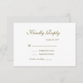 Oneindigheidsteken puur wit goud grijs trouw RSVP Kaart (Voorkant / Achterkant)