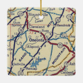 Oneonta AL  Map Keramisch Ornament (Achterkant)
