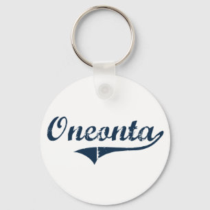 Oneonta New York Klassic Design Sleutelhanger