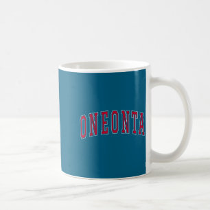 Oneonta New York Souvenir College Stijl Rode Tekst Koffiemok