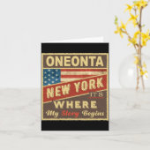 Oneonta Ny Its Where My Story Begins _1 Kaart (Gele Bloem)