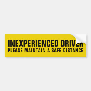 Onervaren driver bumpersticker