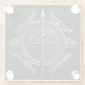 ONEs-badge Glazen Onderzetter (Achterkant)