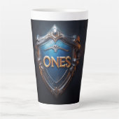 ONEs-badge Latte Mok (Voorkant)
