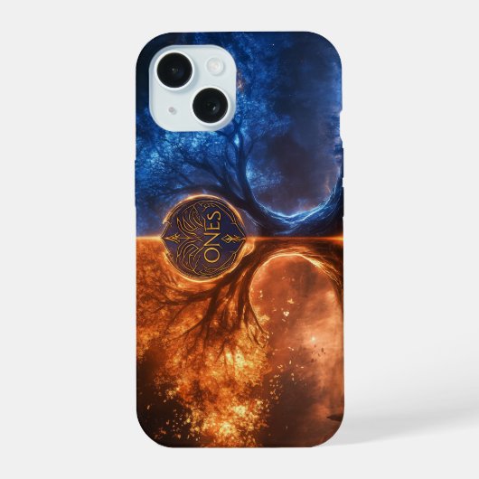 ONEs-structuur iPhone 15 Hoesje (Achterkant)