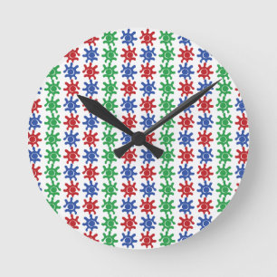 Oneven Abstract Patroonklok Ronde Klok