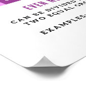 Oneven en even nummers Basic Wiskunde Posters (Hoek)