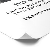 Oneven en even nummers Basic Wiskunde Posters (Hoek)