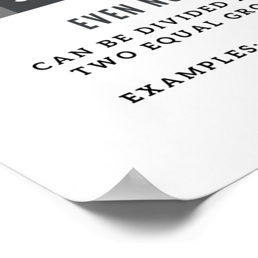 Oneven en even nummers Basic Wiskunde Posters (Hoek)