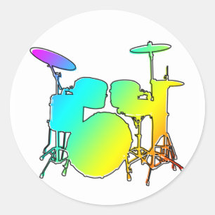 oneven Rex-trommels Ronde Sticker