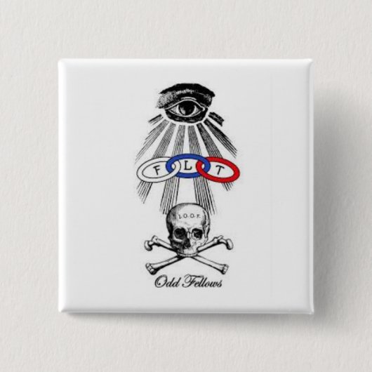 oneven vierkante button 5,1 cm (Voorkant)