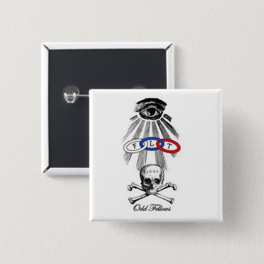 oneven vierkante button 5,1 cm (Voorkant /achterkant)