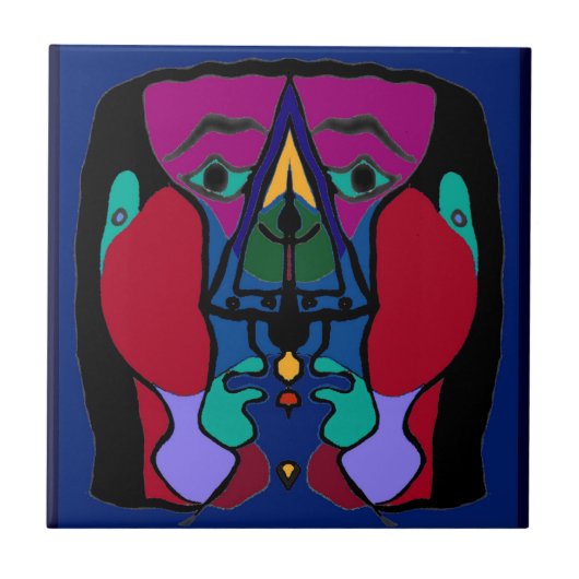 Onevenwichtig Abstract Tegeltje (Voorkant)