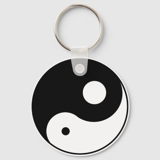 onevenwichtig yin yang symbool sleutelhanger (Voorkant)