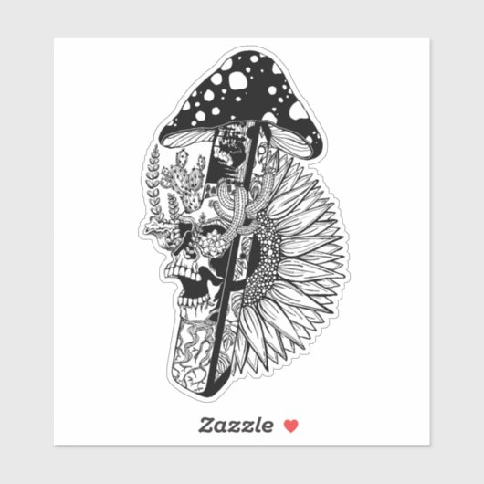 Onewheel Plant B&W Sticker (Vel)