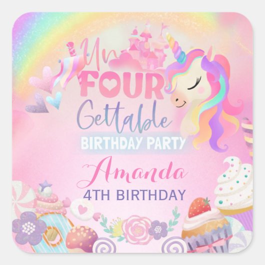 onfeilbaar vierkante sticker (Voorkant)