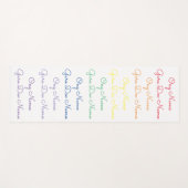 Ong Namo Guru Dev Namo Mantra Yoga Mat - Regenboog (Voorkant (horizontaal))