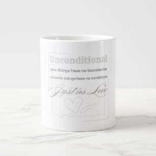 Ongconditionele liefdescitaat extra grote beker
