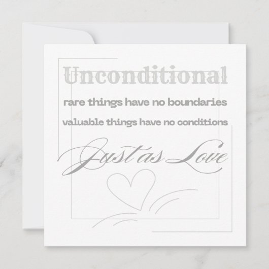 Ongconditionele liefdescitaat  kaart (Voorkant)