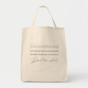 Ongconditionele liefdescitaat tote bag