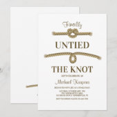 Ongebonden Knot Divorce Party Kaart (Voorkant / Achterkant)