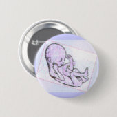 ongeboren baby ronde button 5,7 cm (Voorkant /achterkant)