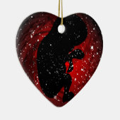 Ongeboren Baby SIlhouette Keramisch Ornament (Rechts)