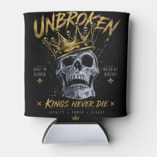 Ongebroken Schedel Koning Kroon Edgy Motiverende K Blikjeskoeler