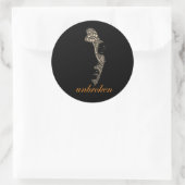 Ongebroken Vrouw Typography Ronde Sticker (Tas)
