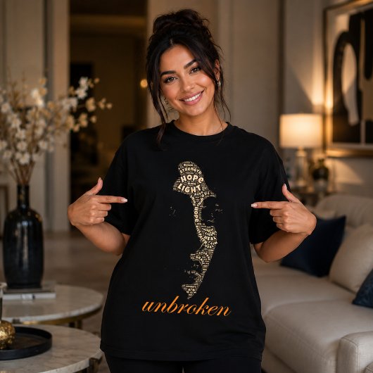 Ongebroken Vrouw Typography Tri-Blend Shirt