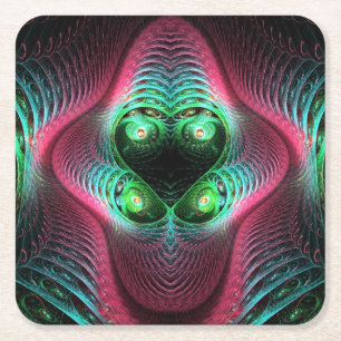 Ongebruikelijk en Abstract Vierkante Kartonnen Onderzetter