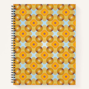 Ongebruikelijk geel geometrisch notitieboek