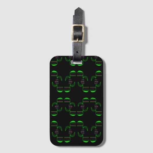 Ongebruikelijk Venus Flytrap Pattern Bagagelabel (Voorkant (verticaal))