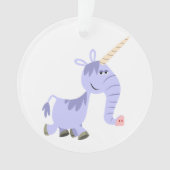 Ongebruikelijke Cartoon Unicorn Acrylornament Ornament (voorkant)