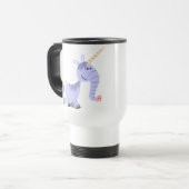 Ongebruikelijke Cartoon Unicorn Commuter Mok (Voorkant links)