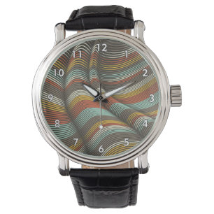 Ongebruikelijke gebogen decoratieve Flex-lijnen Horloge