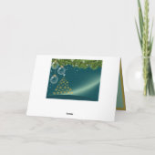 Ongebruikelijke kerstboomstructuur aangepaste fees kaart (Achterkant)