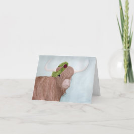 Ongebruikelijke vakantiedieren: koe kaart 4"x5.6"