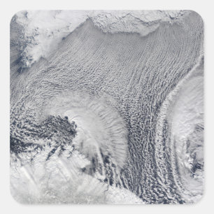 Ongebruikelijke wolkenformaties boven het Zee van Vierkante Sticker