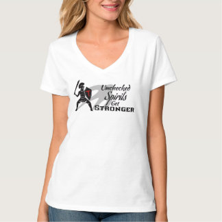 Ongecontroleerde geesten worden sterker - Witte V- T-shirt