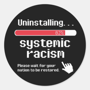 Ongedaan maken van Systemic Racism Classic Ronde S Ronde Sticker