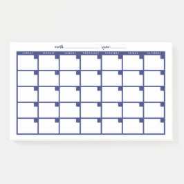 Ongedateerde Sticky Note Kalender - Marine
