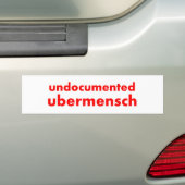 Ongedocumenteerde Ubermensch 11"x3" Bumpersticker (Op auto)