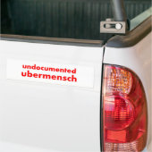 Ongedocumenteerde Ubermensch 11"x3" Bumpersticker (Op Truck)