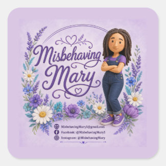 Ongedraagzaam Mary Profielkaart Vierkante Sticker