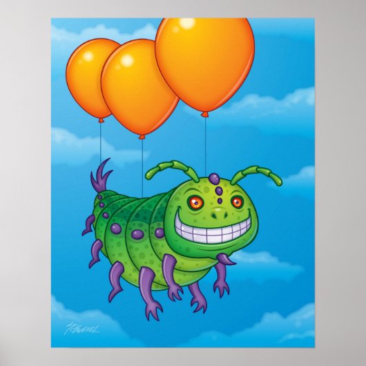 Ongeduldige rups print (Voorkant)