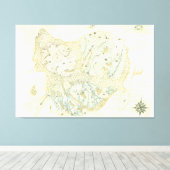 Ongeëtiketteerde kaart van Trino Canvas Afdruk (Insitu (Houten vloer))