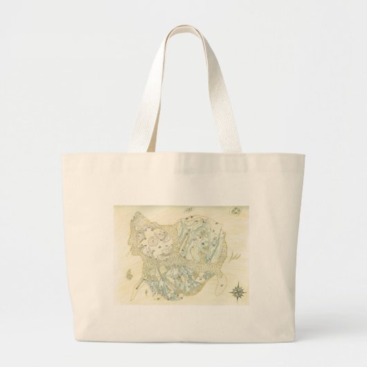 Ongeëtiketteerde kaart van Trino Grote Tote Bag (Voorkant)