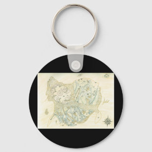 Ongeëtiketteerde kaart van Trino Sleutelhanger